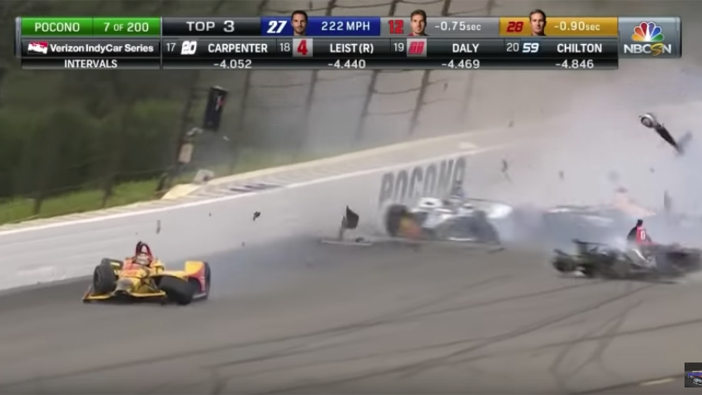 Video: Terrifying IndyCar Crash at Pocono