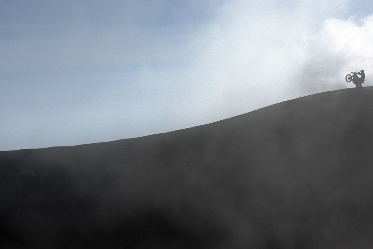 What It Looks Like To Ride A Dirt Bike To The Summit Of A Volcano