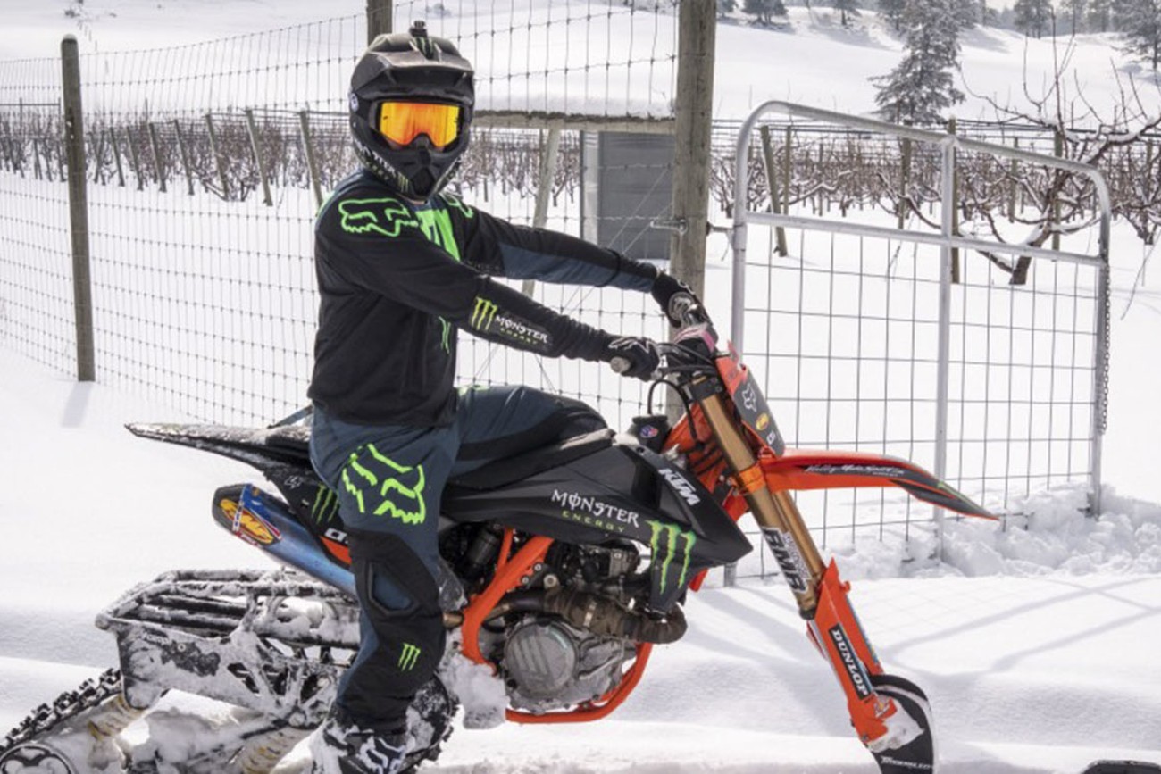 Kyle Demelo Becomes First Person To Land A Front Flip On A Snow Bike