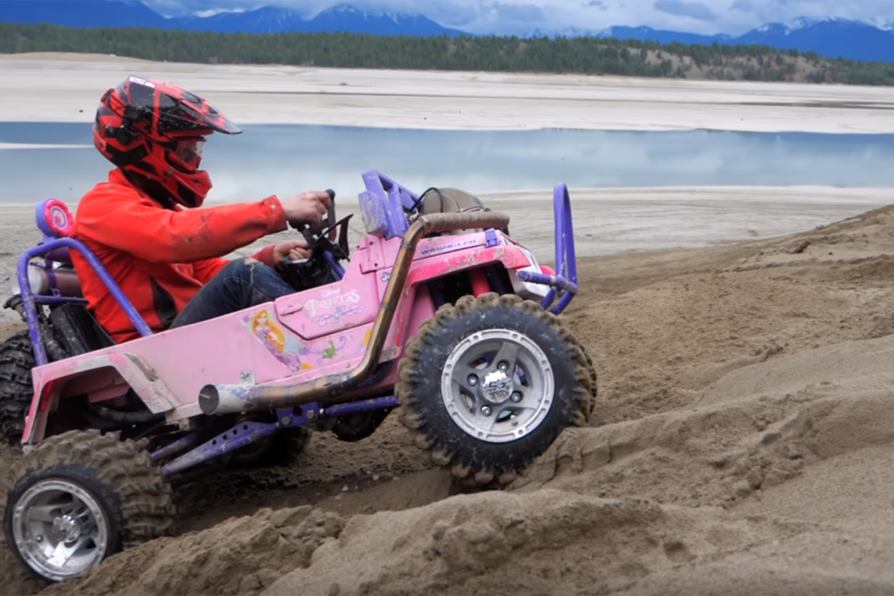 barbie jeep go kart